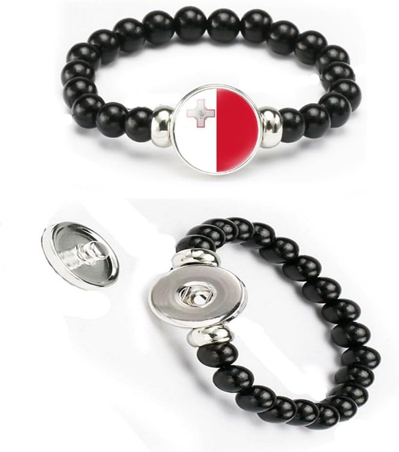 vmcoatdu National Flag Bracelet Elastic Rope Beaded Bracelet Support Your Country Travel Souvenir Gifts for Men Women - Image 4